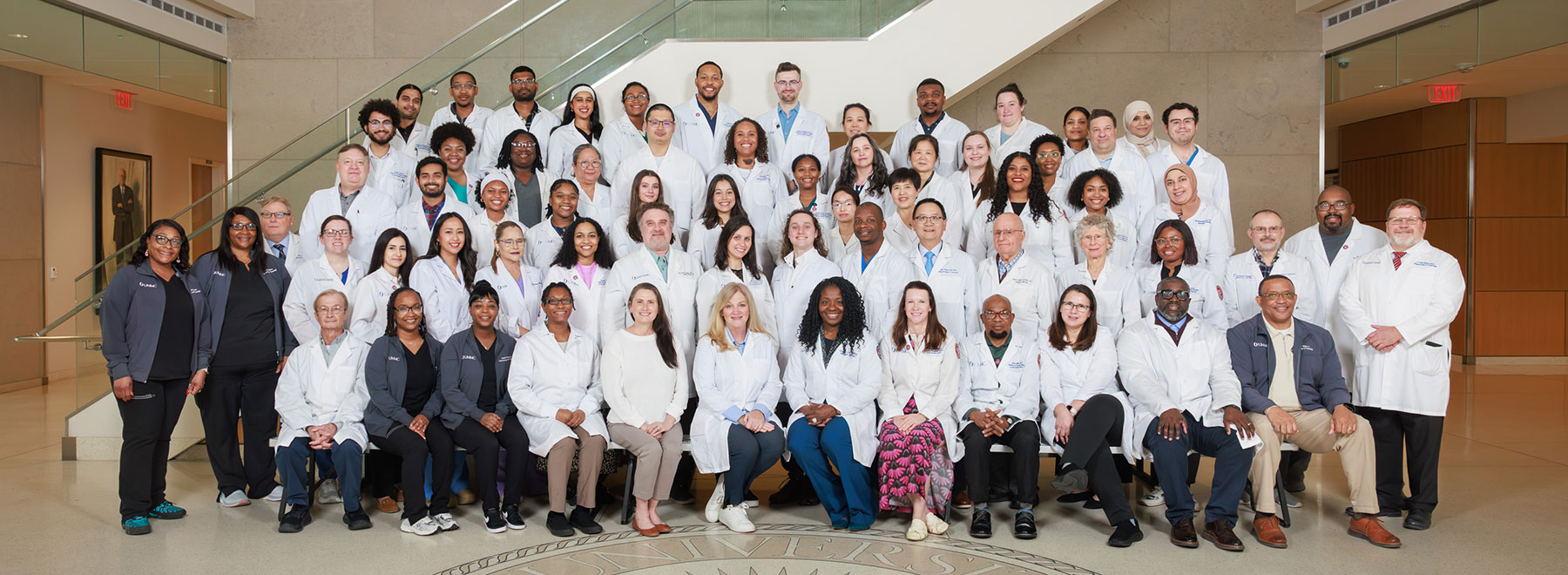 Group portrait of Pharmacology and Toxicology faculty and staff in the UMMC School of Medicine.